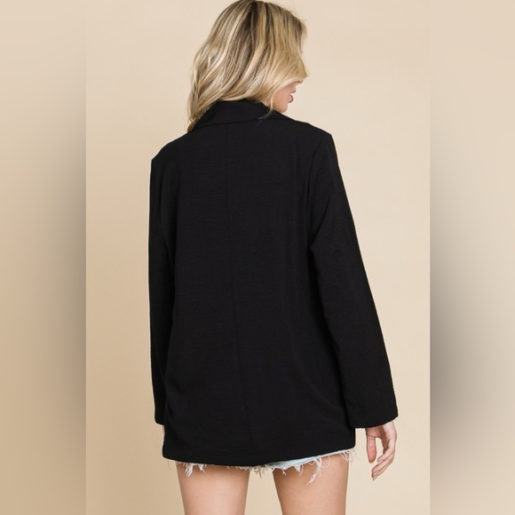 Culture Code One Button Long Sleeve Blazer with Pockets - Picture 2 of 3